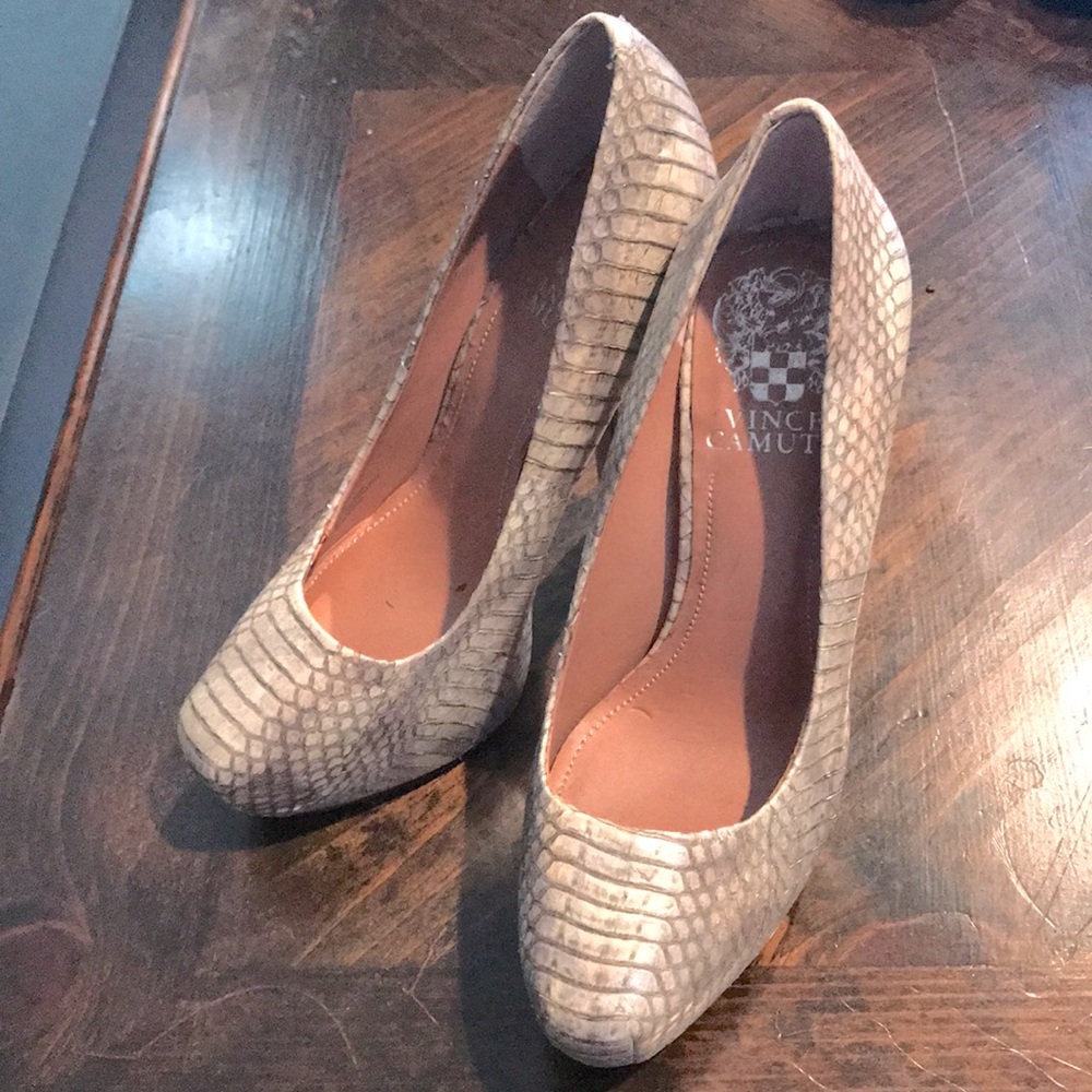 Vince Camuto snakeskin heels